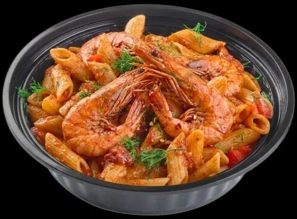 باستا صوص أحمر بالجمبري ( جامبو بالقشر
